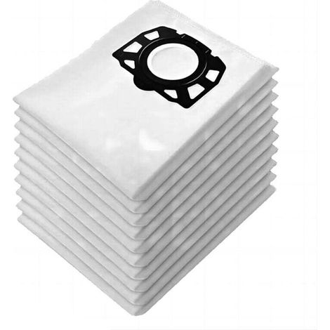 Lot de 10 Sacs pour Aspirateur Karcher wd4 wd5 wd6 mv4 mv5 mv6 Sac d'aspirateur lavable (1/4)