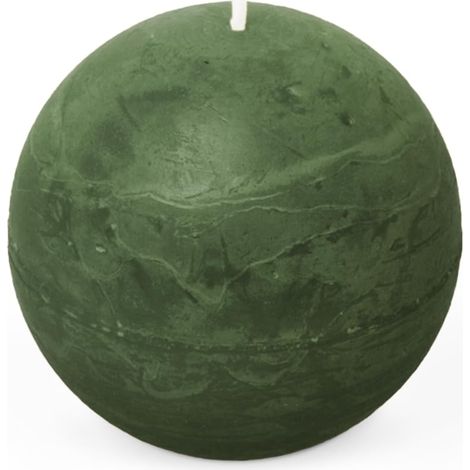 Bougie Boule Rustique 80 mm 24h - vert foncé (1/5)