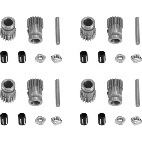 4x 3D-Drucker MK3 Antriebszahnrad-Extruder-Doppelzahnrad-Kit Antriebszahnräder Extrusionsrad für Upgrade Prusa I3 MK2 MK2S()
