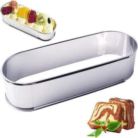 Alzata per dolci ovale regolabile in acciaio inox Alzata per meringhe ovale in acciaio inox Teglia/vassoio per torte estensibile antiaderente in acciaio inox (1/5)