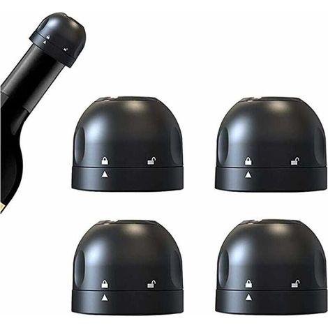 4 pièces de bouchon d\\'étanchéité de champagne, cadeau compagnon de diffusion en direct, mini bouchon de vin mousseux en silicone, bouchon d\\'étanchéité (1/5)