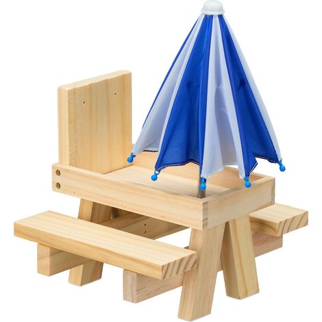 Mangiatoia decorativa per scoiattoli da giardino 29 x 28 x 28 cm supporto per l'alimentazione facile installazione in legno naturale 130017006