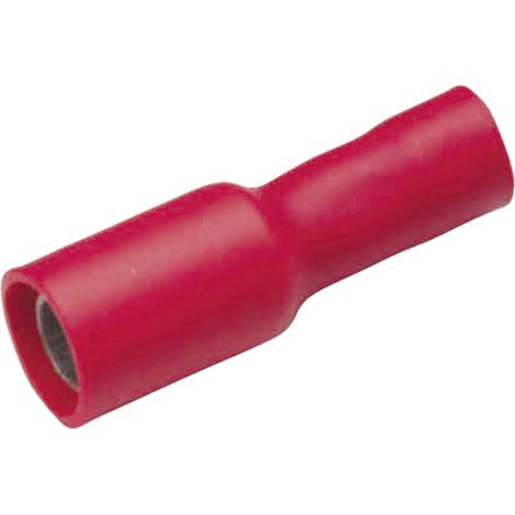 Cimco 180310 Rundsteckhülse 0.50 mm² 1 mm² Stift-Ø: 4 mm Vollisoliert Rot 1 St.