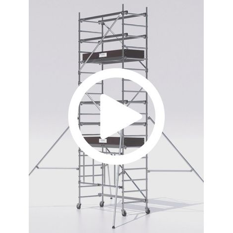 Echafaudage roulant aluminium RUNNER Hauteur Travail 4,60 m Tubesca Comabi (1/2)
