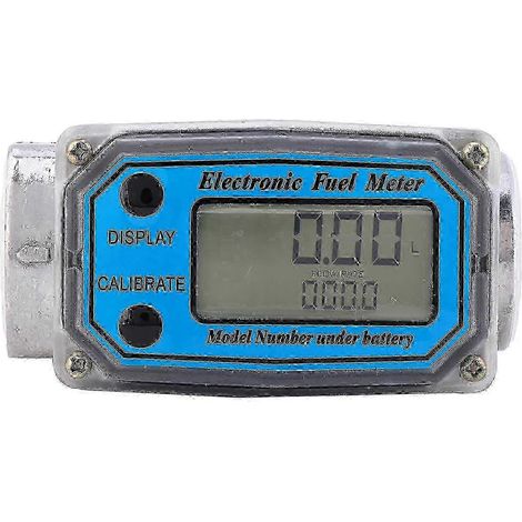 Débitmètre numérique à turbine 1" NPT avec affichage cumulatif pour diesel, kérosène et essence (1/5)