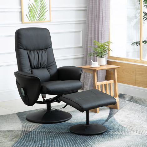Sillón relax masaje reclinable con reposapiés OKMYHOME (1/3)
