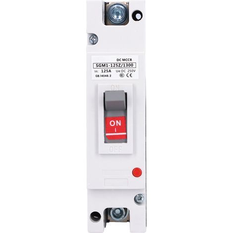 1-poliger MCCB-Leistungsschalter zum Schutz von Solarbatterien, Trennschalter, Schutzschalter, 125 A, 250 V DC (1/5)