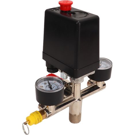 Compresseur d'air Manomètre Régulateur de Pression avec Vanne de Contrôle Automatique 0-12 Bar 0-180 PSI (1/5)