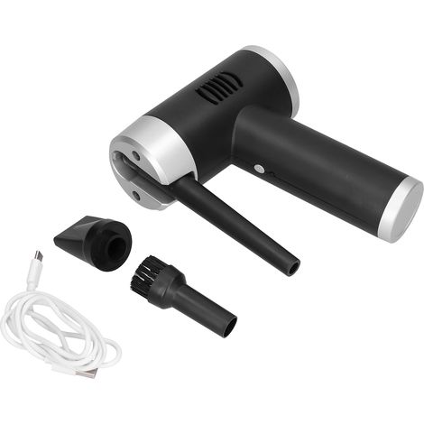 Souffleur d'air sans fil portable puissant 32000 tr/min pour nettoyage maison et voiture noir argenté (1/5)