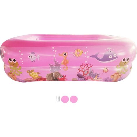 Piscina per bambini di grandi dimensioni con cartoni animati, pulizie, piscina per adulti, relax, giardino, intrattenimento -Crezuo