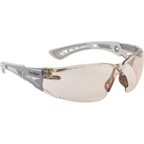 Bollé Safety – Lunettes de protection marron RUSHPCSP – Norme EPI EN 166 et EN 172 – Verres polycarbonate bruns anti-buée – 100 % UV