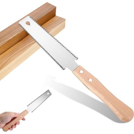 Japanische Handsäge, manuelle Holzsäge, kleine Präzisionssäge, Doppelzahnsäge, Schreinersäge, Mehrzweckwerkzeug für Holz- und Baumschnitt (1/5)