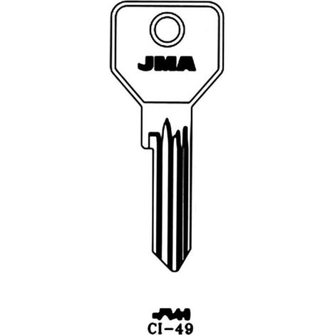 JMA llavin ci-49 , Llavín en bruto para copia de llave CI 49 acero tipo serretaCaja de 50 unidades.