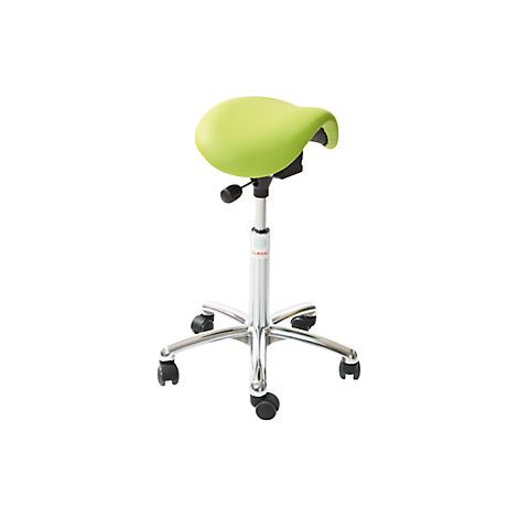 Taburete de sillín  pequeño  con mecanismo Easy  verde