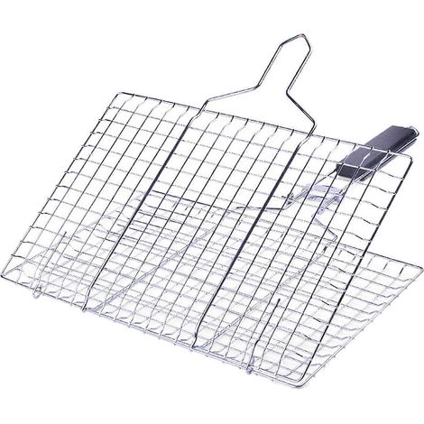Panier de Grillade en Maille Métallique avec Poignée Amovible pour Barbecue Camping Sausages (1/4)