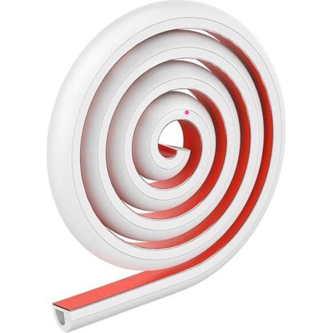 Goulotte de câble autocollante pour sol,Gaine de protection de câbles en PVC,Cache-câbles et fixateur,500×1,5×1 cm,Couleur blanche (1/5)