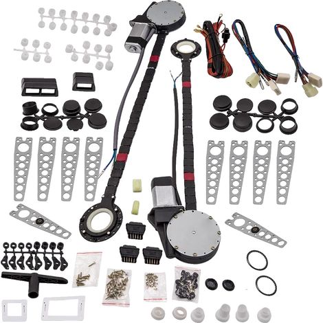 Kit de regulador de elevalunas eléctrico, funcionamiento a 12 V, plástico de alta calidad, rendimiento suave, fácil instalación, compatible con vehículos estándar. (1/4)