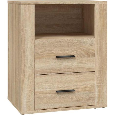 Maison Exclusive - Mesita de noche madera contrachapada roble son (1/5)