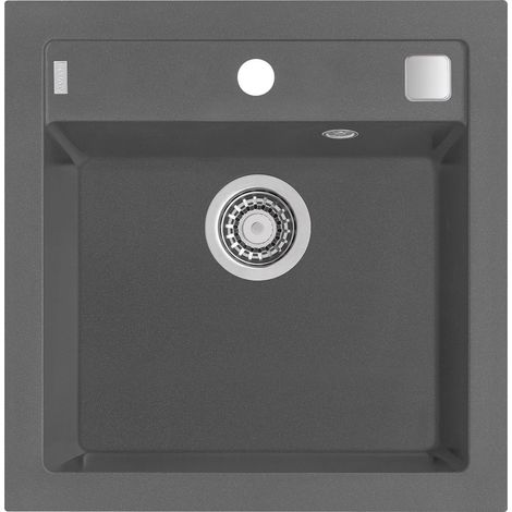 SOLIDO Einbauspüle Formic 20, 520 x 510 mm, Granital Plus steel (1/5)