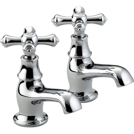 Bristan K 1/2 C Colonial Traditional Chrome Basin Taps 1 Pair Chrome on Brass (1/3)