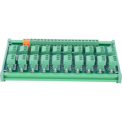 Borne de connexion 3 fils 20 canaux carte d'acquisition rail DIN commutation NPN PNP KP‑20L‑Gther‑C (1/5)