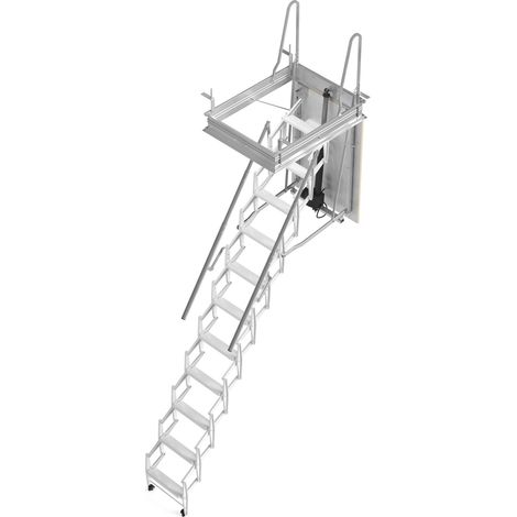 Misterstep – Escalier escamotable électrique – Largeur 70 cm – Longueur 100 cm – Accès facile aux espaces en hauteur – Solution esthétique et pratique (1/4)