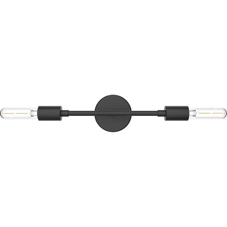 1 Applique Murale Métal Noir, Douille E27, Style Rétro, Lumière Miroir, Pour Salle de Bain