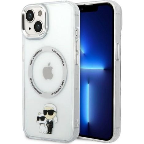 Hülle für iPhone 14 Plus Karl Lagerfeld Iconic Karl&Choupette MagSafe Transparent (1/5)