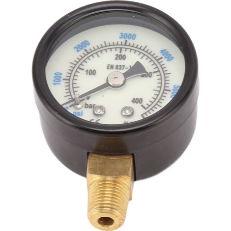 Manomètre à double échelle 6000 psi, raccord 1/8 NPT, compatible avec les bouteilles de CO2. (1/5)