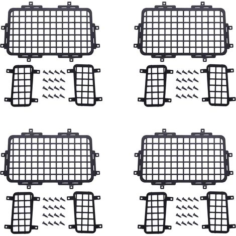 12X pour MN D90 D99S MN99S 1/12 PièCes de Mise à Niveau de Voiture TéLéCommande MéTal StéRéOscopique FenêTre ArrièRe Filet de Protection Accessoires (1/5)