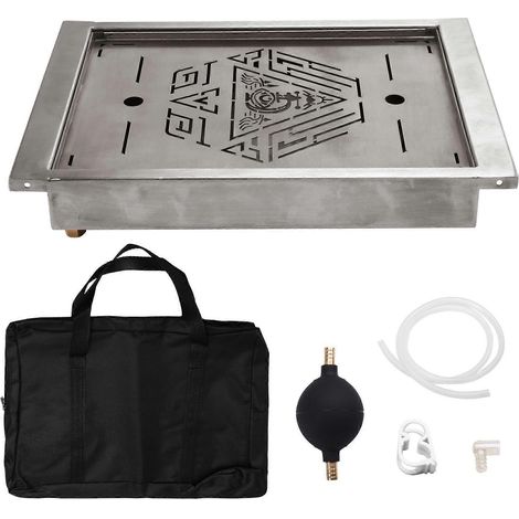 IGT mobiler Outdoor-Tisch aus silberfarbenem Edelstahl, ideal zum Wandern, Angeln, Picknicken und Campen. (1/5)
