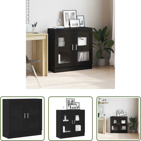 vidaXL Rangement de livres - Bibliothèque Chêne noir 82,5 x 30,5 x 80 cm Bois d'ingénierie (1/5)