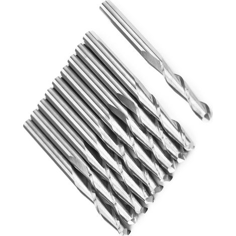 10 Stück 3,175 x 17 mm Doppelschneider-Kugelfräser aus Hartmetall für CNC-Bearbeitung (1/5)