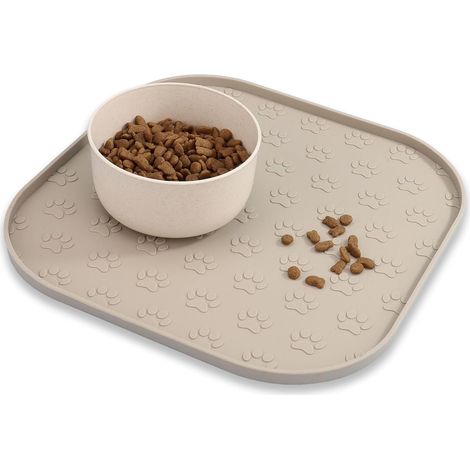 Tapis de cuisson pour la maison, résistant à l'eau et antidérapant, tapis de cuisson en silicone pour chiens et chats, résistant aux morsures de la peau et du tapis, vaatwasmachinebestendig (beige, 28 (1/5)