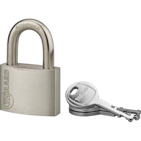Lucchetto CINOX 50 mm in acciaio inox, per esterno, 3 chiavi – THIRARD