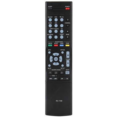 Ersatzfernbedienung für den DENON RC-1169 Leistungsverstärker, hergestellt aus robustem schwarzem ABS. (1/5)