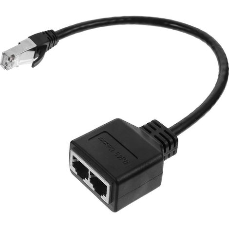 Répartiteur Ethernet RJ45 mâle vers double RJ45 femelle, adaptateur Ethernet modulaire (1/5)