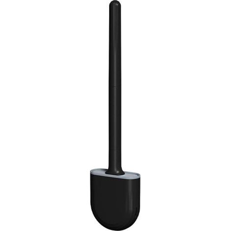 Wall-mounted toilet brush without drilling - Black (1/5)