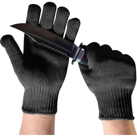 Gants de travail pour homme - Gants de travail anti-coupure niveau 5 - comme gants anti-coupures - Pour la Cuisine, le Jardinage, les Opérations Tactiques et la Police (1/5)