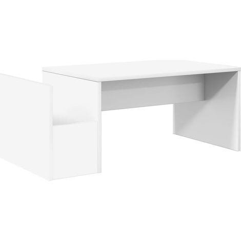Table basse Blanc 90 x 45 x 35 cm Bois d'ingénierie