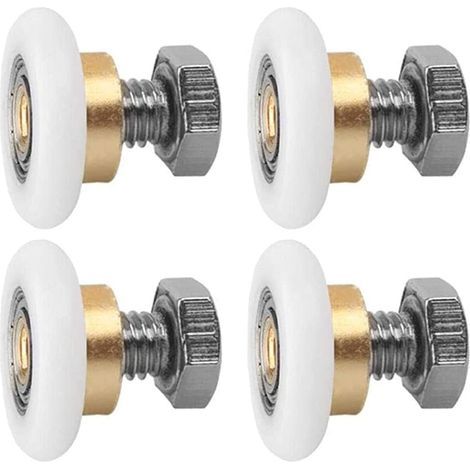Rulli per porte scorrevoli, 4 rulli per doccia, guide per doccia, ruota di ricambio per porta scorrevole della doccia (20 mm) (1/5)