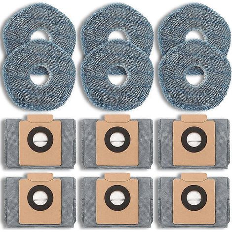 12 – Pack Robot Aspirateur de remplacement Accessoires de remplacement Dust Bags & Serpillière Pads pour X10 Pro Omni (1/5)