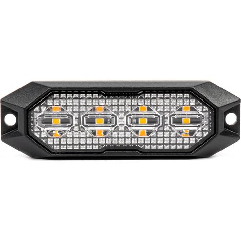 Lampeggiatore di segnalazione piatto 4x3W LED R65 R10 12V 24V amio-03929 (1/5)