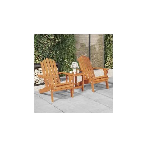 Chaises Adirondack de jardin 2 pcs Bois massif d'acacia (1/5)
