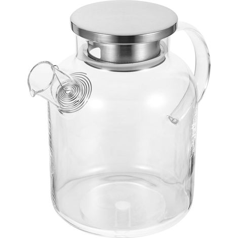 Pichet à Eau Facile à Verser Couvercle 1,6l Finition Soignée en Verre Cuisine et Boissons Fraîches (1/5)