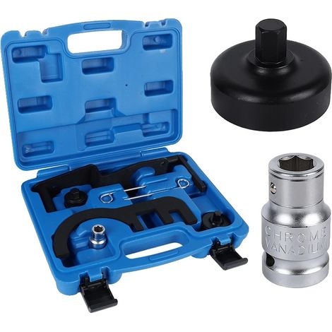 Kit de herramientas para la sincronización del motor, acero de alta resistencia, compatible con motores diésel alemanes N47/N47S/N57/N57S, diseño compacto, fácil instalación, permite el ajuste de la s (1/5)