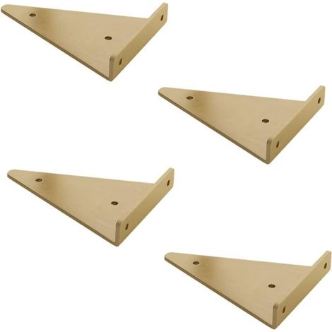 Lot de 4 équerres de fixation en acier noir – Supports muraux triangulaires 140x150mm – Capacité 20kg par paire – Installation rapide (1/4)