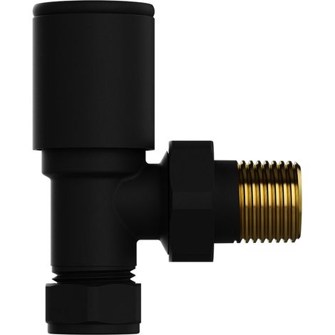 Kibath L464603 Jeu de valves Lot de 2 cles de raccordement pour radiateur seche-Serviettes a Circuit d'eau-Noir Mat