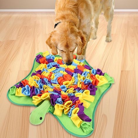 Tapis de fouille pour chiots - Tapis de recherche de nourriture interactif pour chiens - Distributeur de friandises en forme de tortue, jouet d'enrichissement et de stimulation mentale pour animaux de (1/4)
