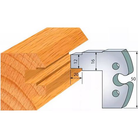 Jeu de 2 Fers Profilés Acier HT 50 x 5,5 mm - N°282 Crémone de 16 mm - Outil de menuiserie - Diamwood